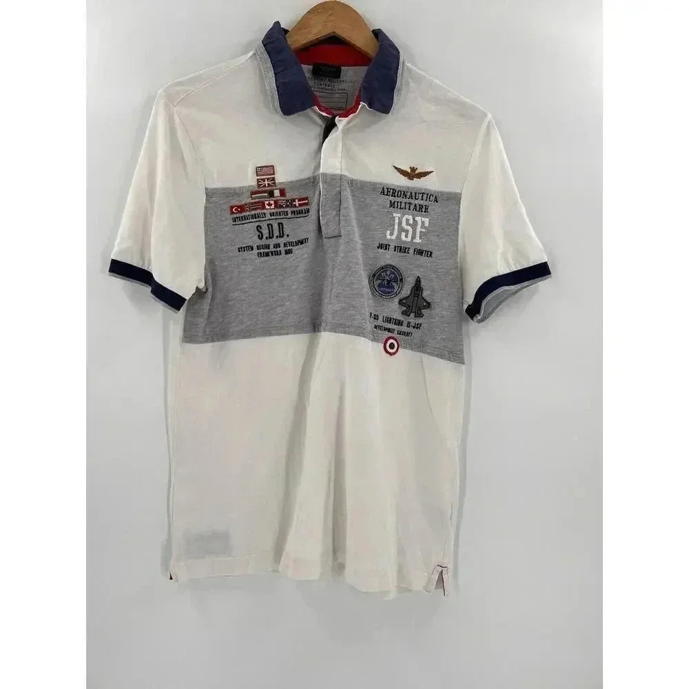 Aeronautica Militare Tricolour Joint Strike Fighter International Polo LARGE